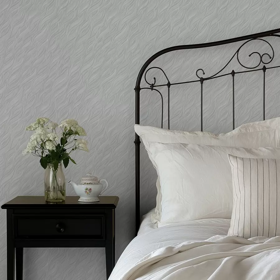 Papier peint Vagues texturées au pinceau, menthe claire a00688v2