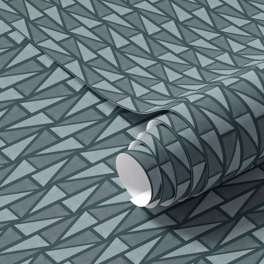 Papier peint Treillis bleu sarcelle foncé avec des poutres entrecroisées denses a00902v1