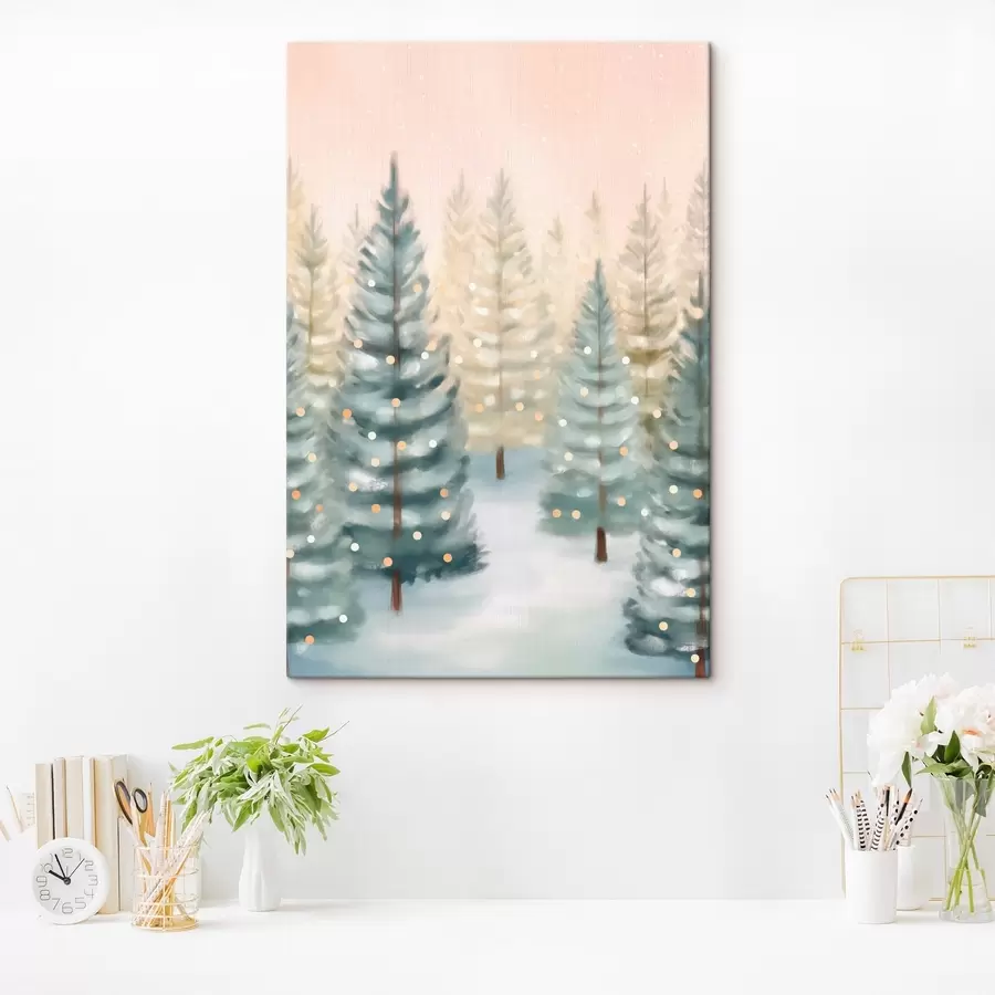 Tableau Forêt de Noël s46456