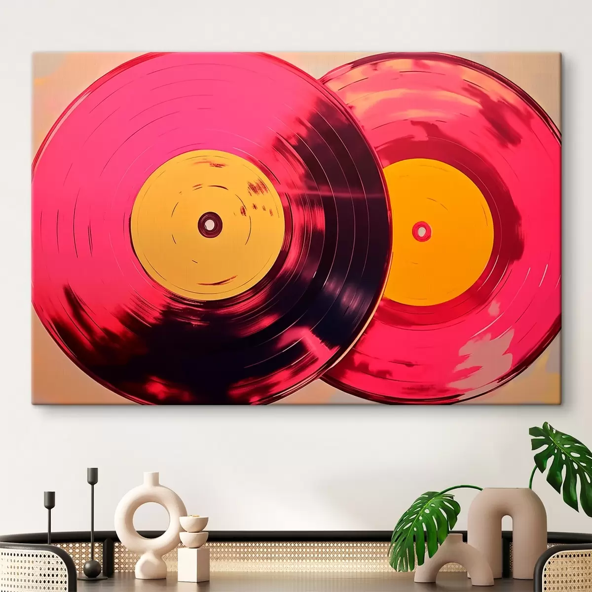 Tableau Disques vinyles colorés s46459