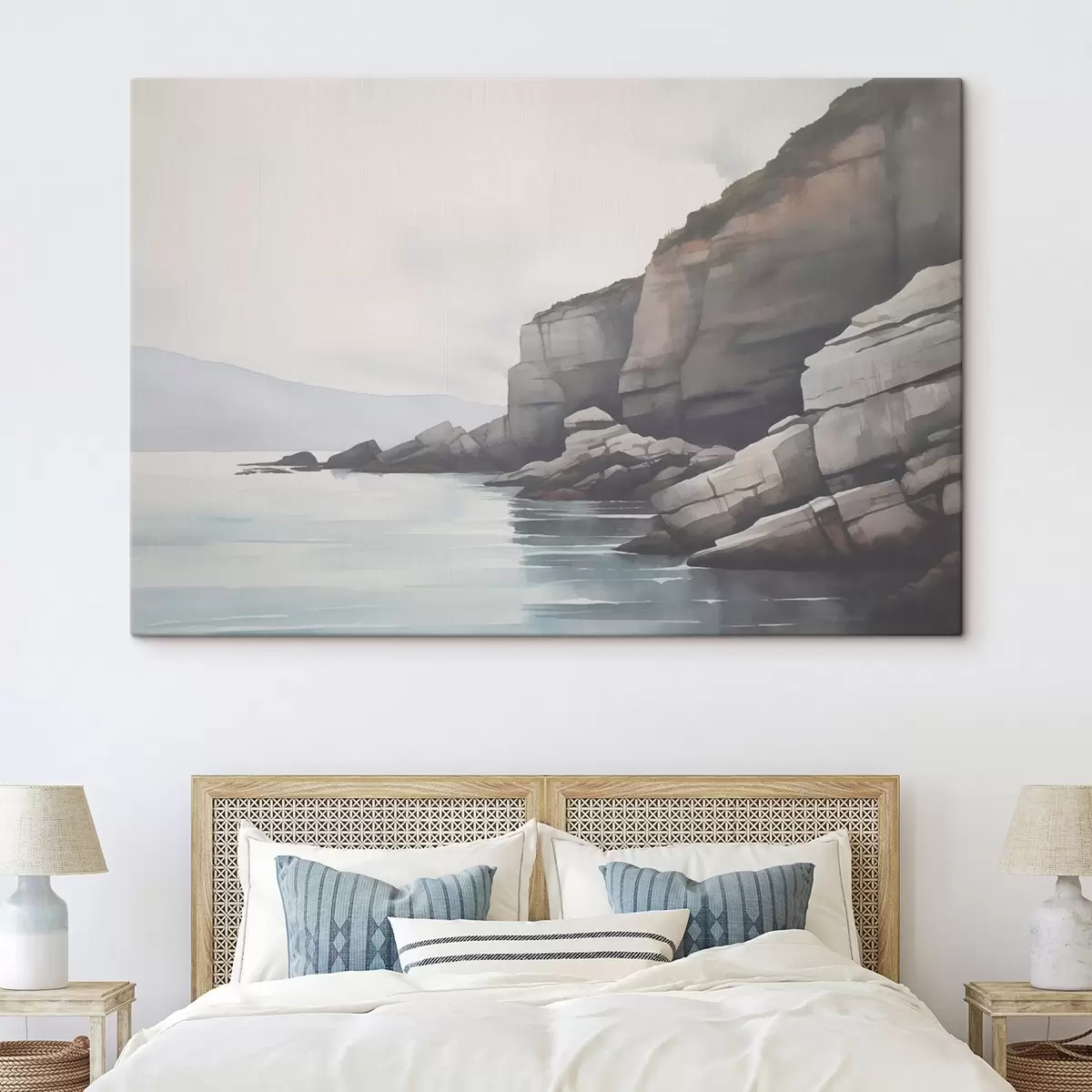 Tableau Côte rocheuse dans le brouillard s46464