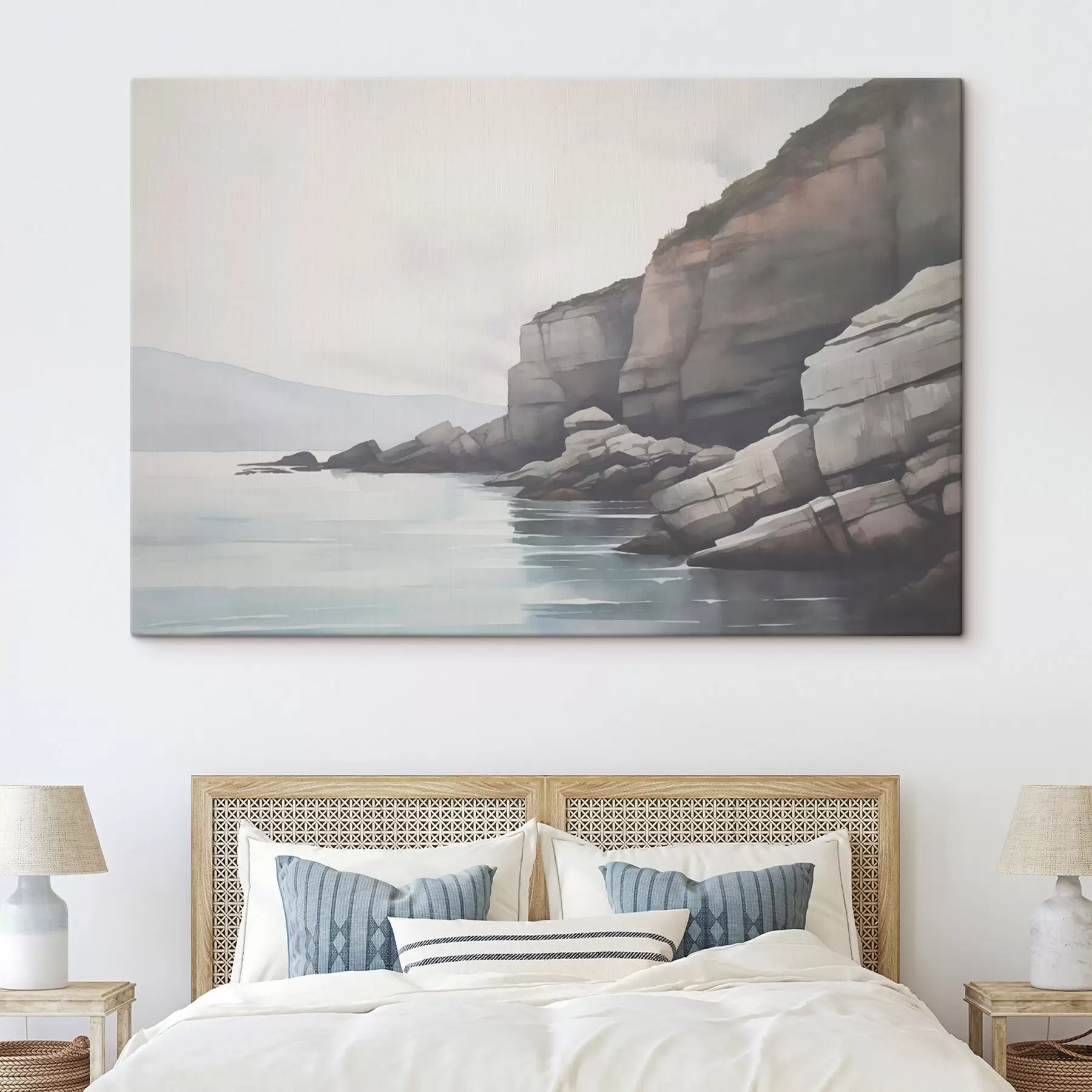 Tableau Côte rocheuse dans le brouillard s46464