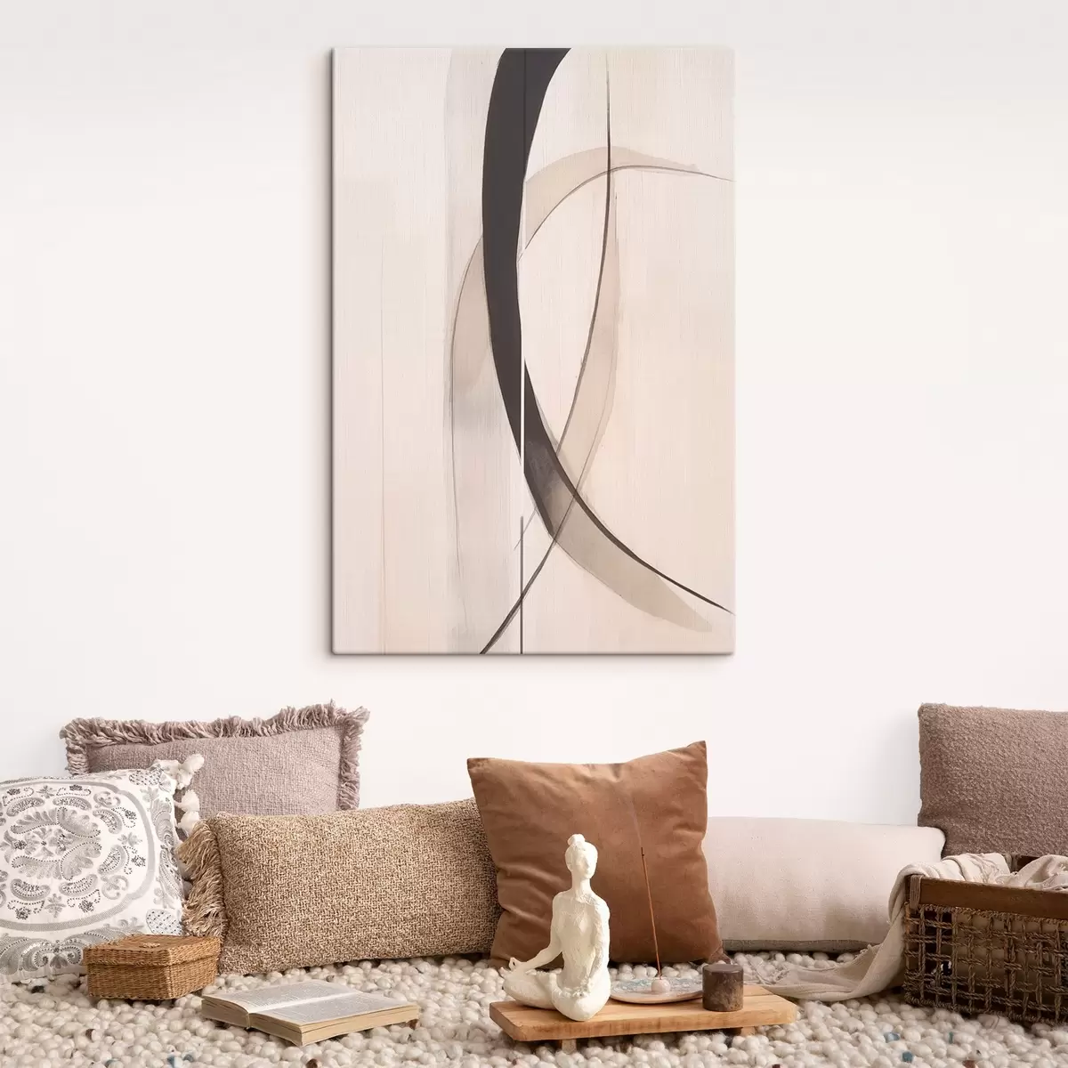 Tableau Calligraphie élégante. Abstraction. s46468