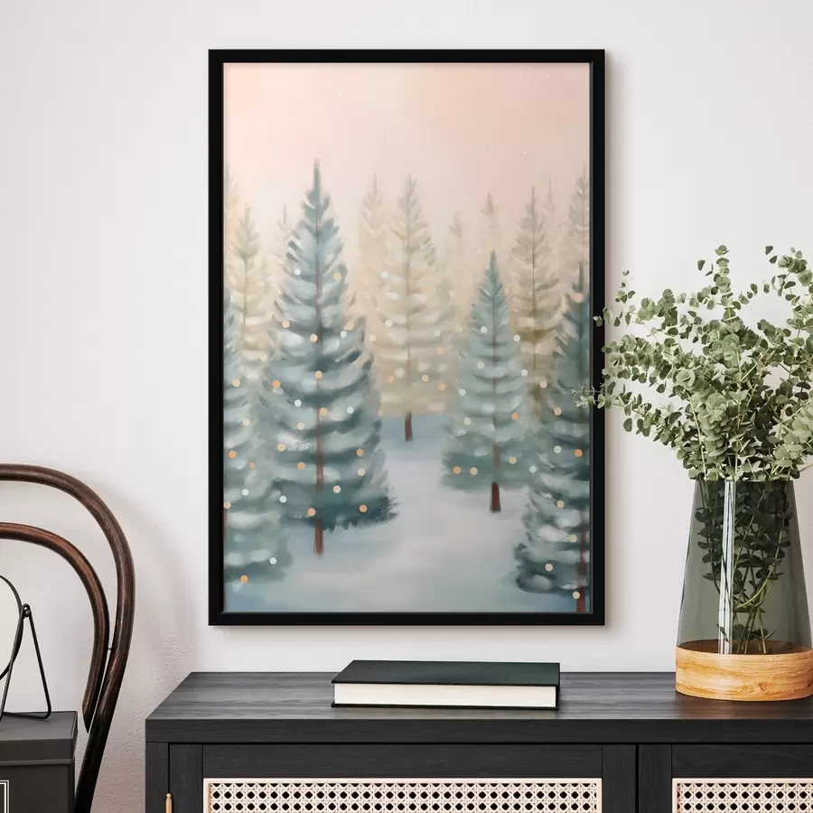 Papier peint Forêt de Noël f46456