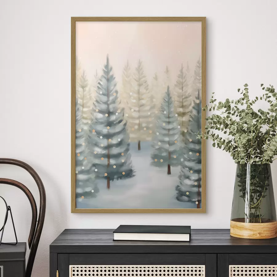 Papier peint Forêt de Noël f46456