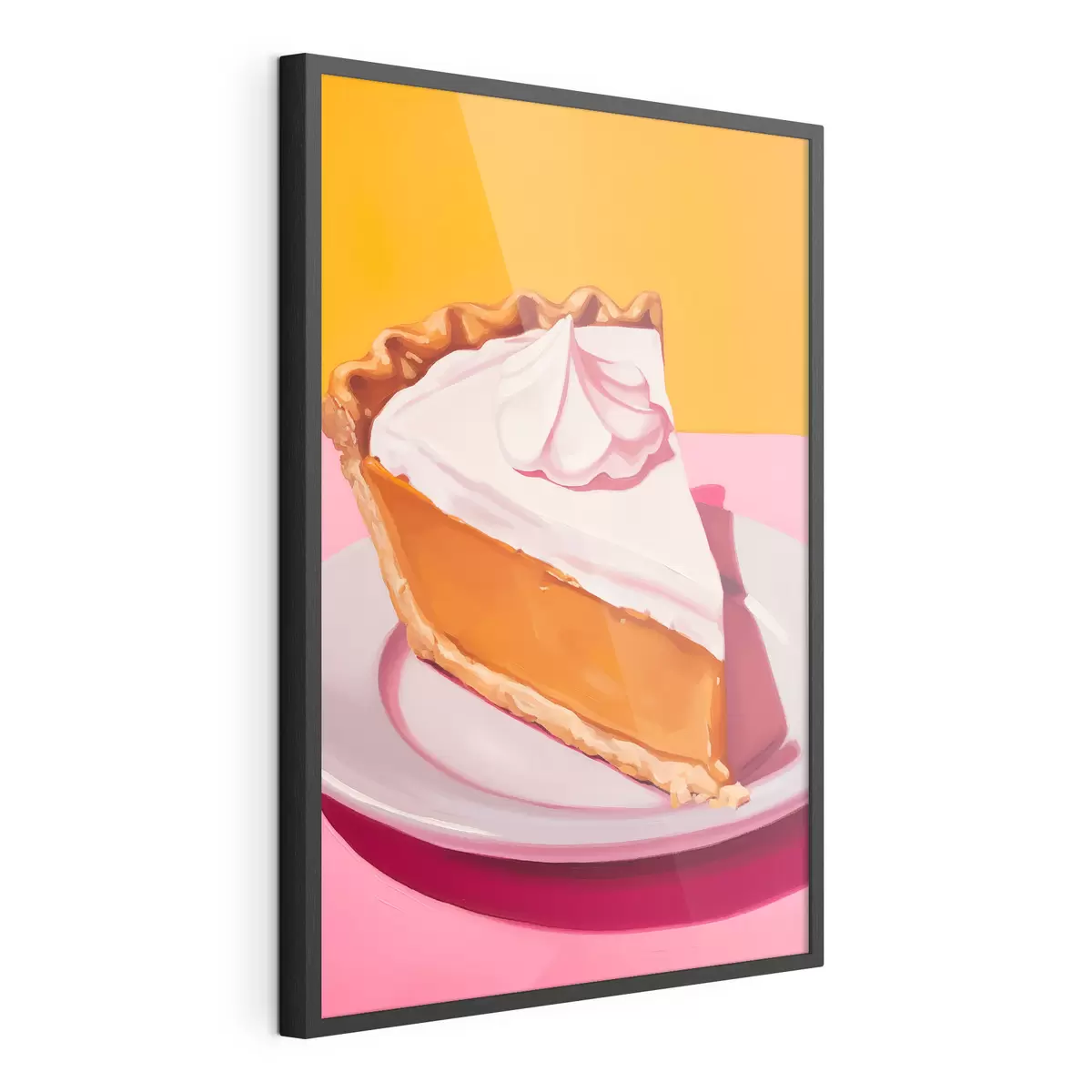 Poster Morceau de tarte à la citrouille. Illustration pop art f46462