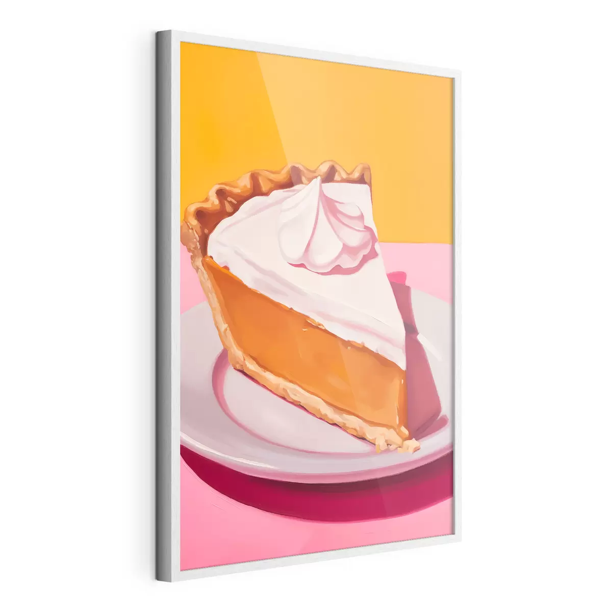 Poster Morceau de tarte à la citrouille. Illustration pop art f46462