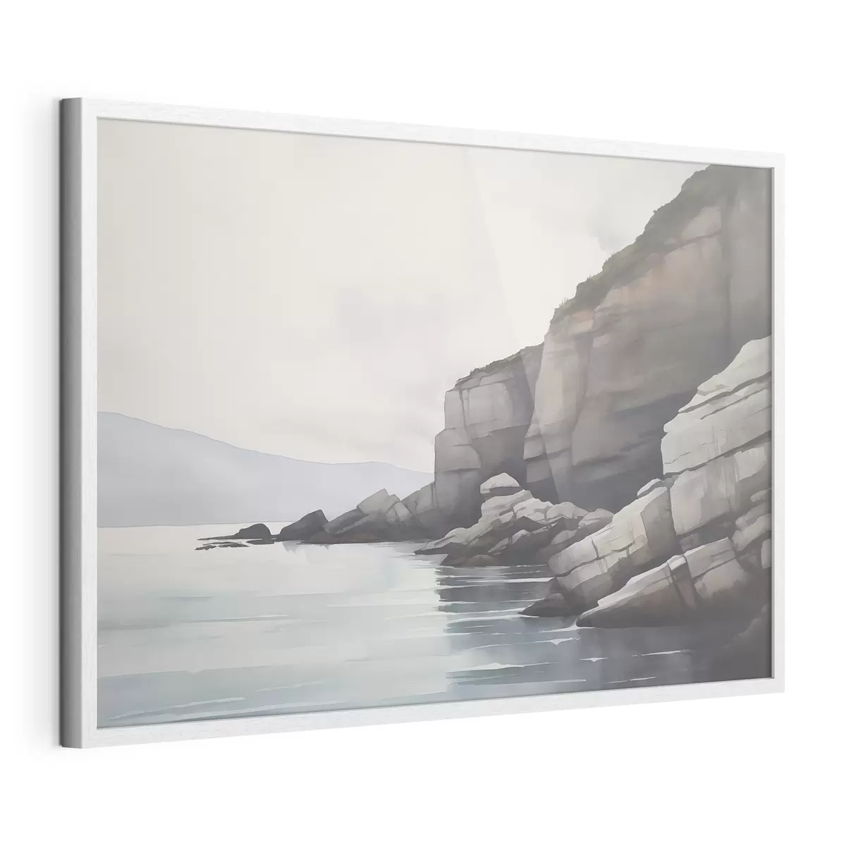 Poster Côte rocheuse dans le brouillard f46464