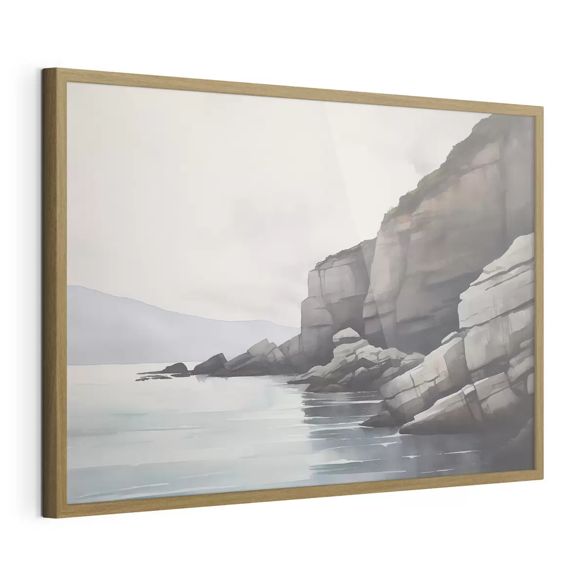 Poster Côte rocheuse dans le brouillard f46464