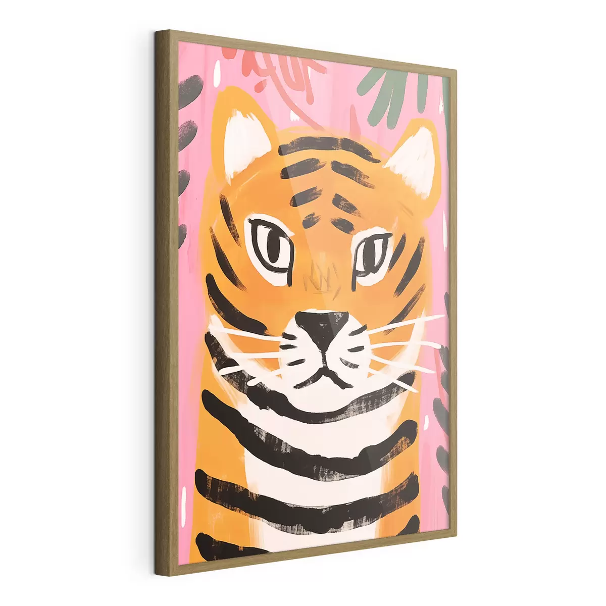 Poster Tigre au style gouache f46554