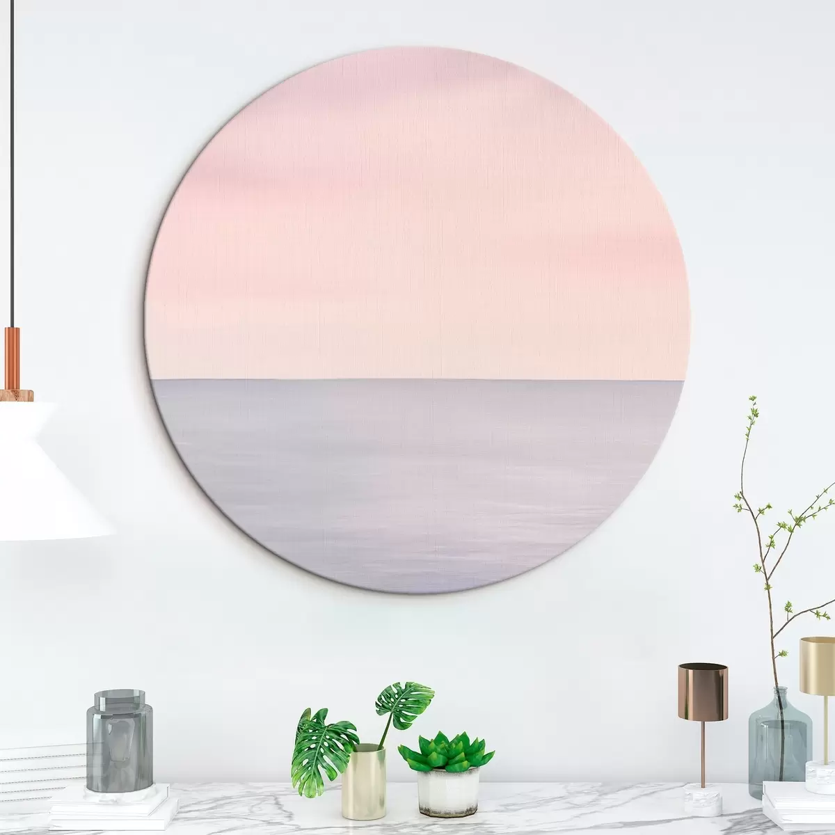 Tableaux rondes Minimalisme marin. Paysage r46467