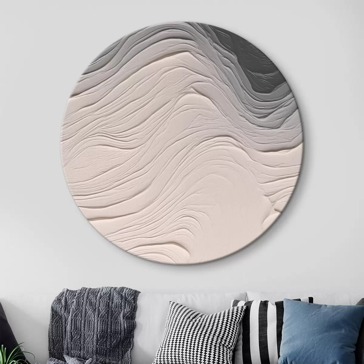 Tableaux rondes Texture ondulée r46474