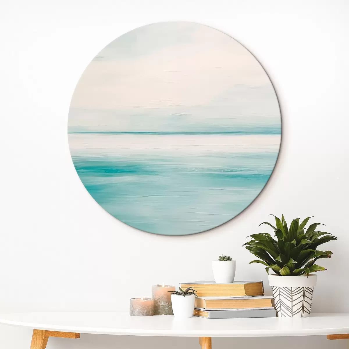 Tableaux rondes Mer abstraite r46558