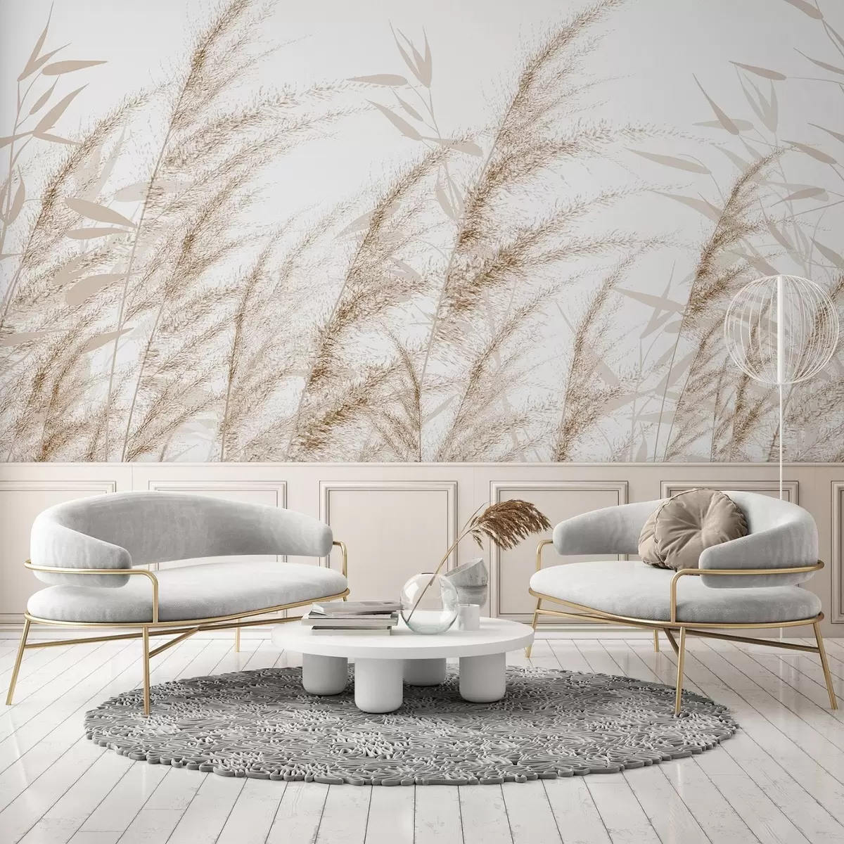 Papier peint Pampa et herbe sèche w04863v1