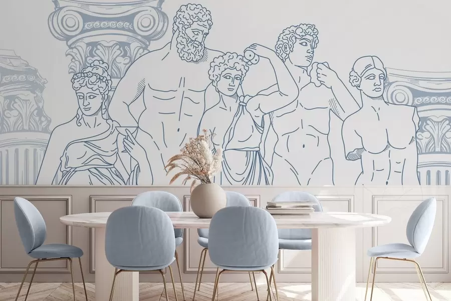 Papier peint Les peuples anciens et les colonnes w04865