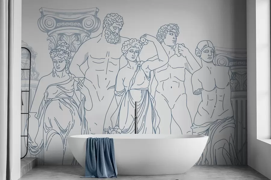 Papier peint Les peuples anciens et les colonnes w04865