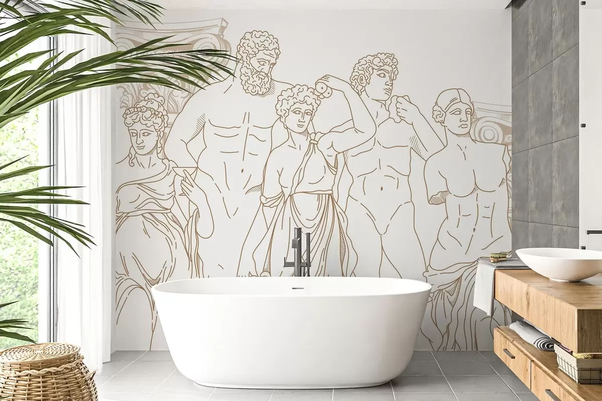 Papier peint Les peuples anciens et les colonnes w04865v1