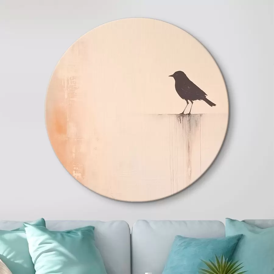 Tableau Silhouette d'oiseau. Minimalisme abstrait r46466