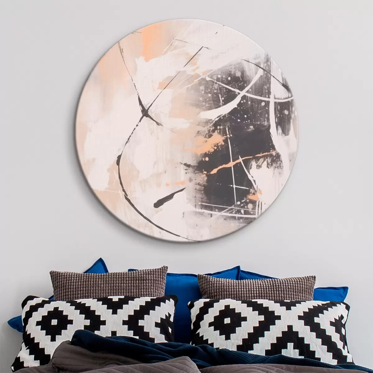 Tableaux rondes Expressionnisme contrasté r46557