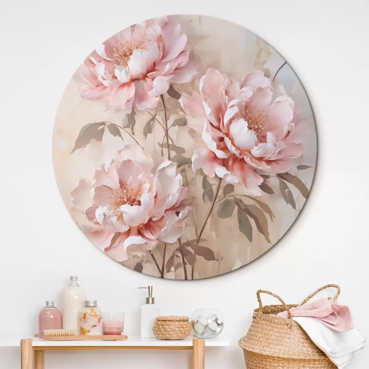 Tableaux rondes Pivoines r46561