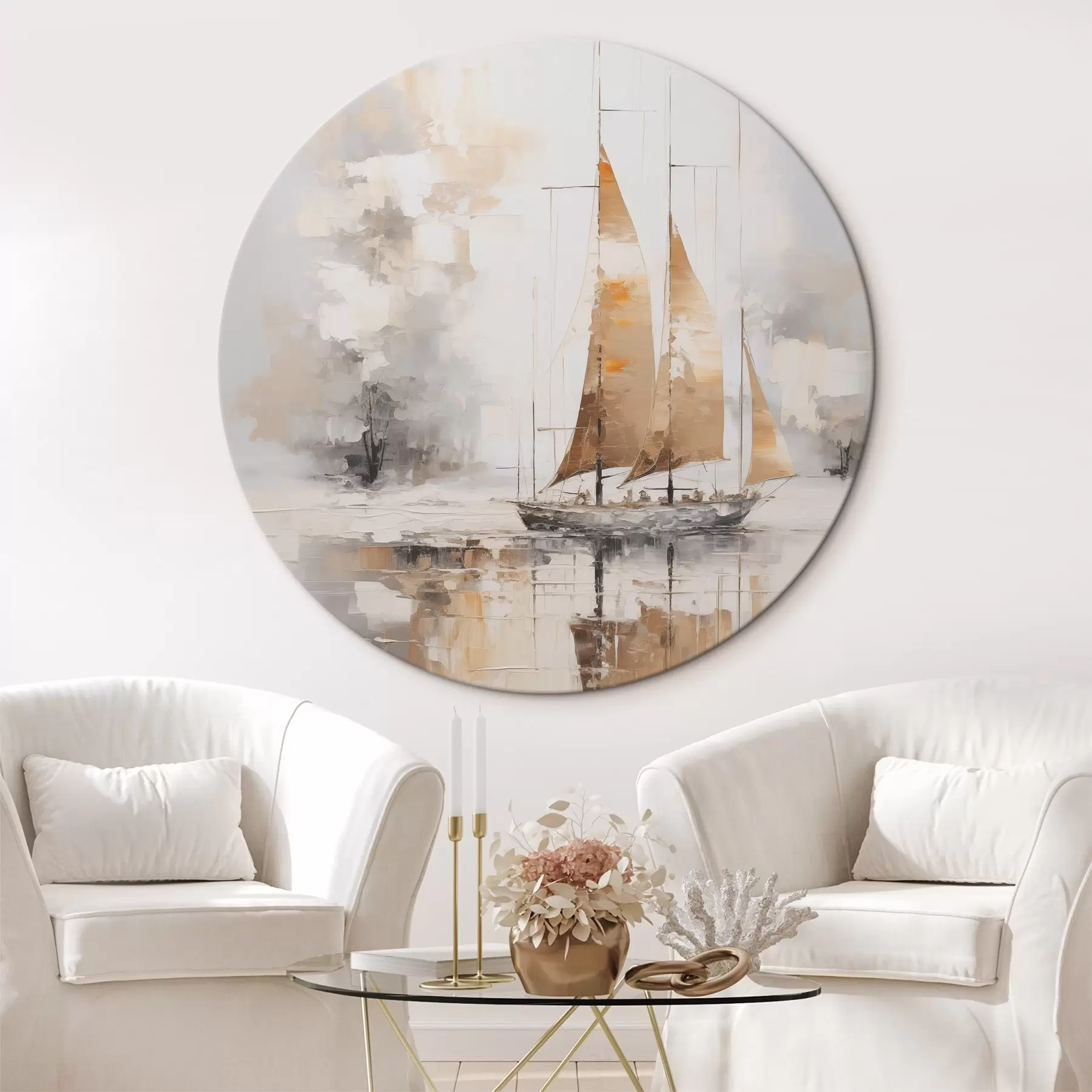 Tableau Peinture imitation voilier r46565