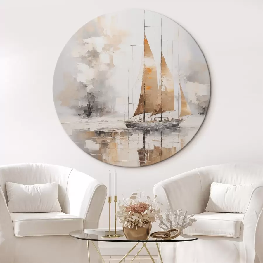 Tableau Peinture imitation voilier r46565