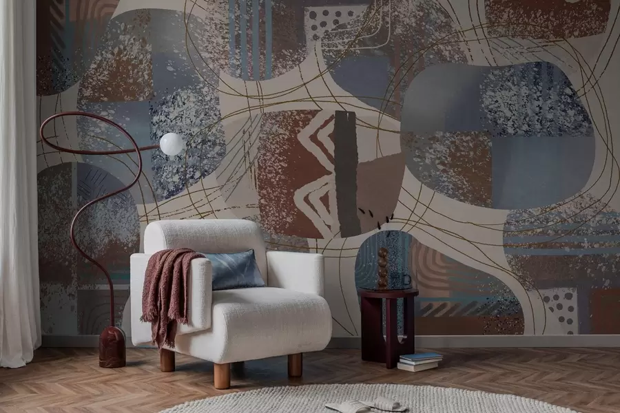 Papier peint abstraction contemporaine w04871