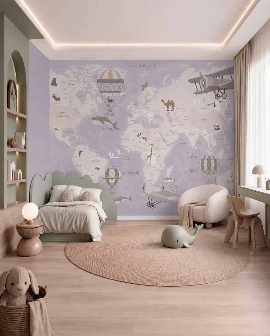 Papier peint Vols en polonais — mauve c00003plv4