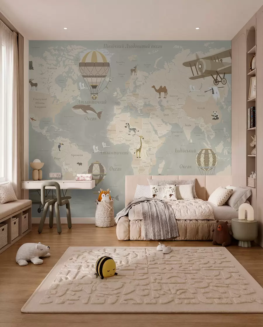Papier peint Vols en ukrainien — beige c00003uk