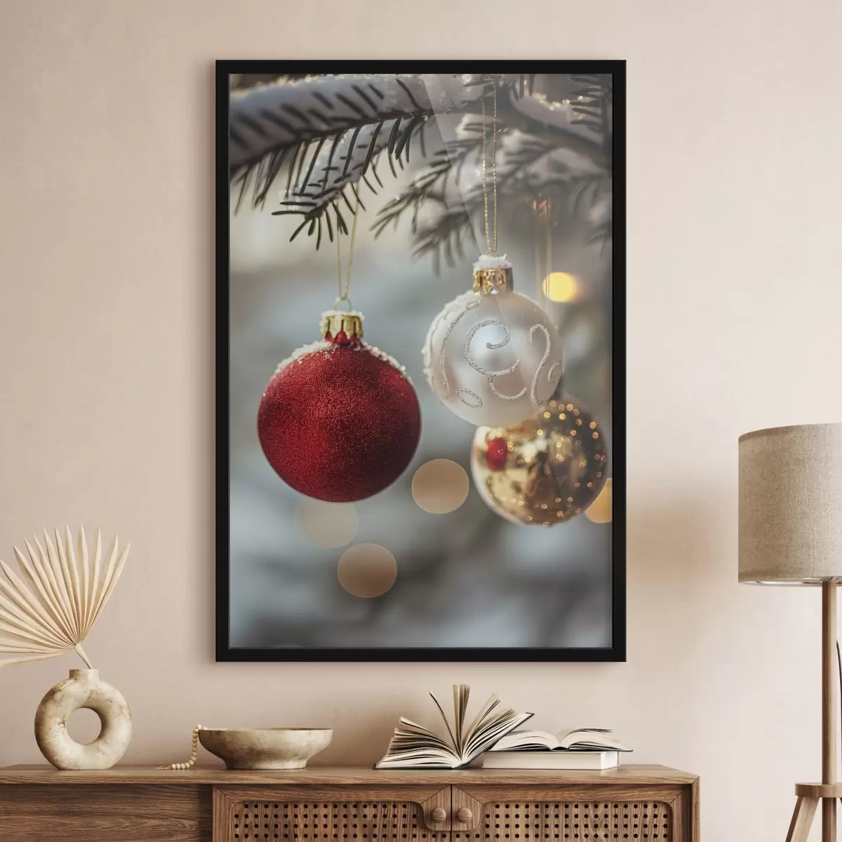 Poster boules de Noël f46588