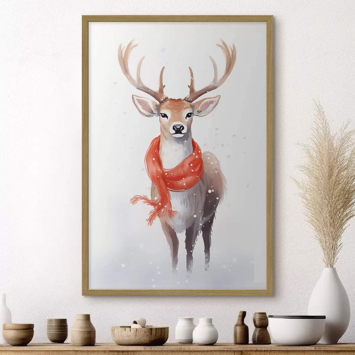 Poster Cerf avec un foulard f46594