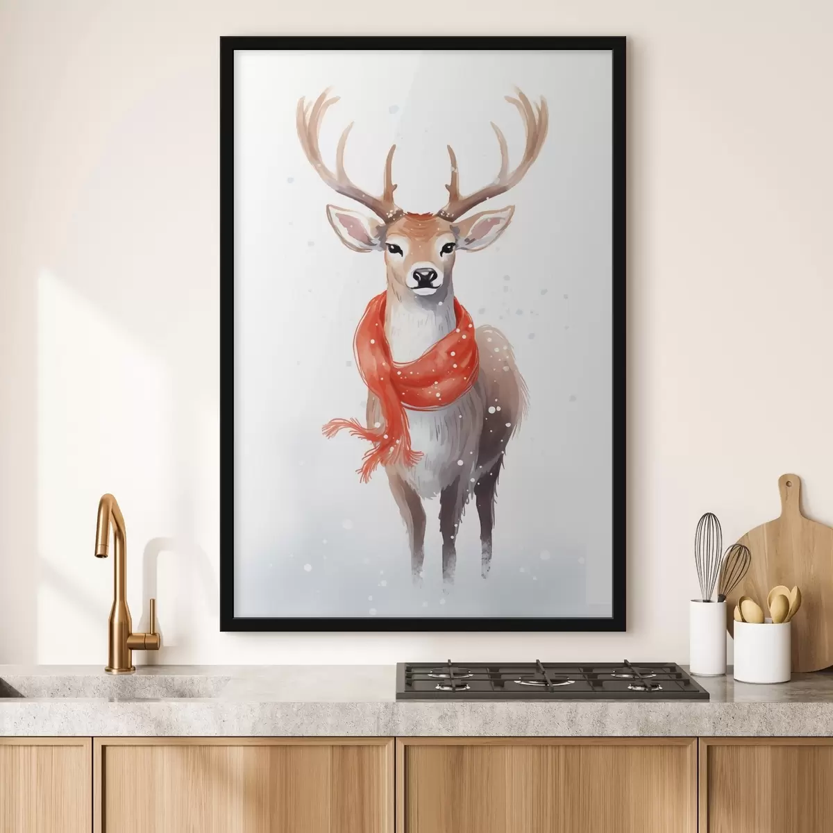 Poster Cerf avec un foulard f46594