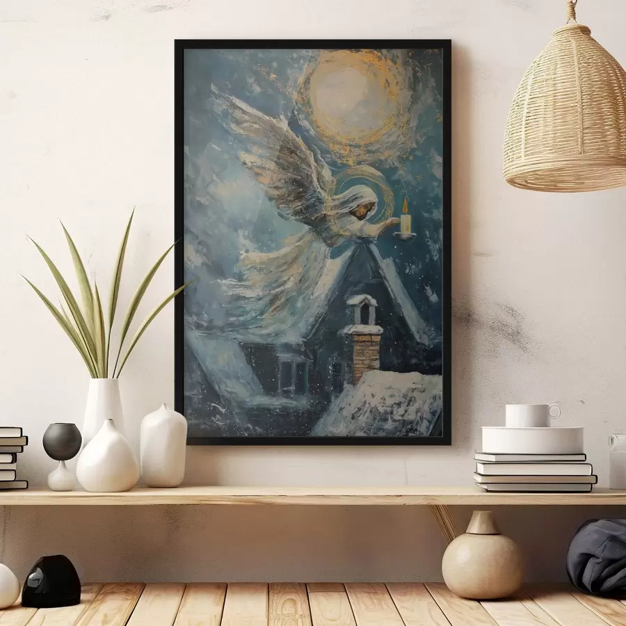 Papier peint Ange au-dessus des maisons f46600