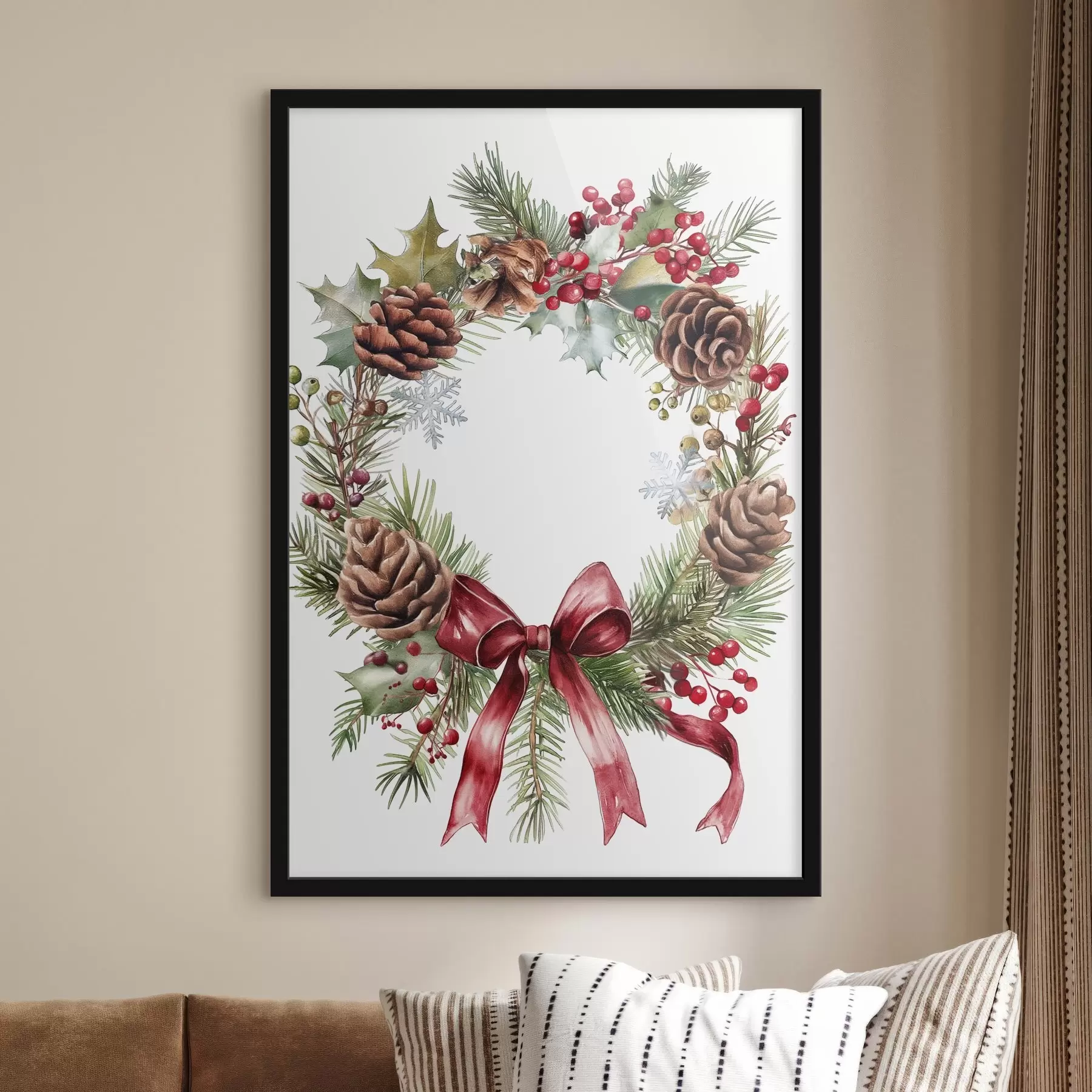 Papier peint Couronne de Noël f46601