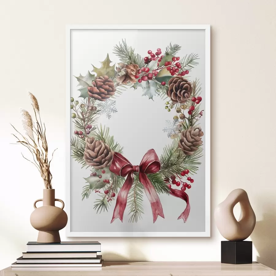 Papier peint Couronne de Noël f46601