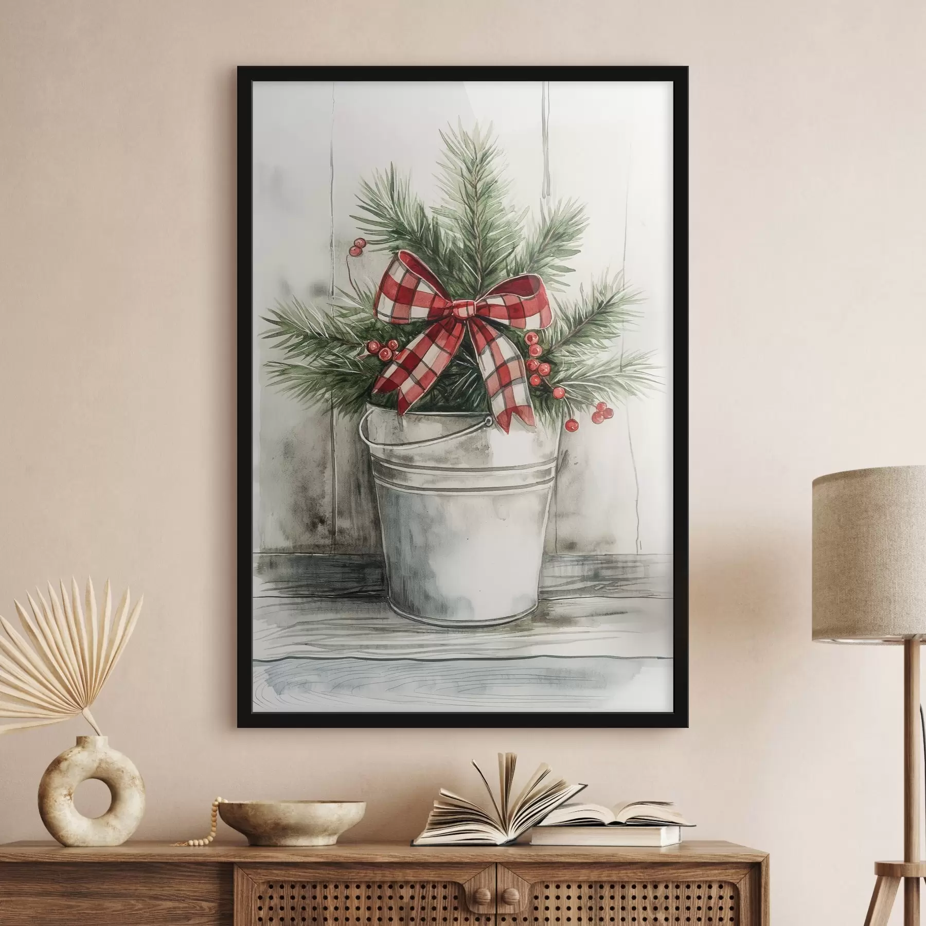 Papier peint Sapin de Noël en pot f46608