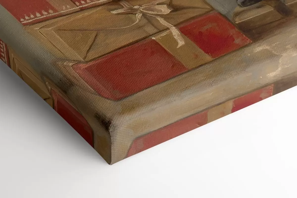 Tableau Casse-Noisette et sapin de Noël avec des cadeaux m00957