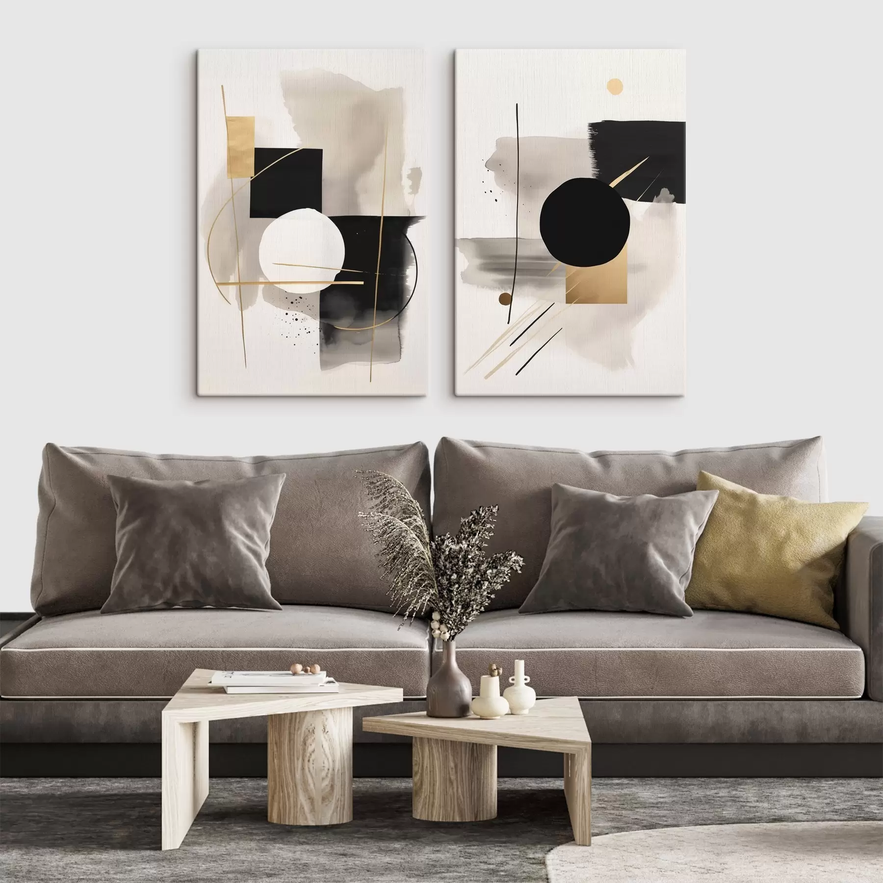 Tableau Abstractions avec des formes m00940