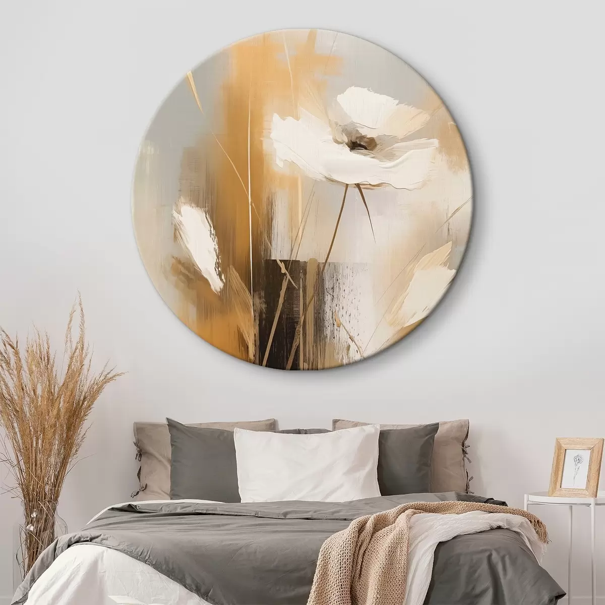 Tableaux rondes Fleur sauvage abstraite r46453