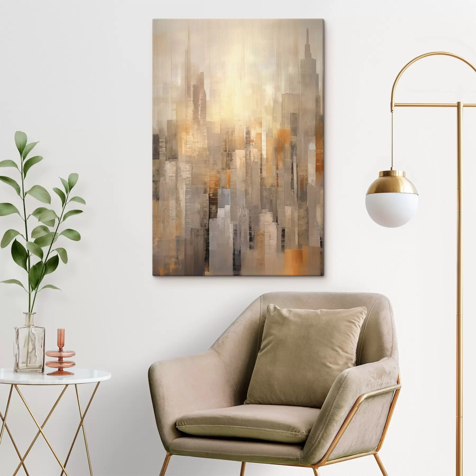 Tableau Paysage urbain abstrait s46580