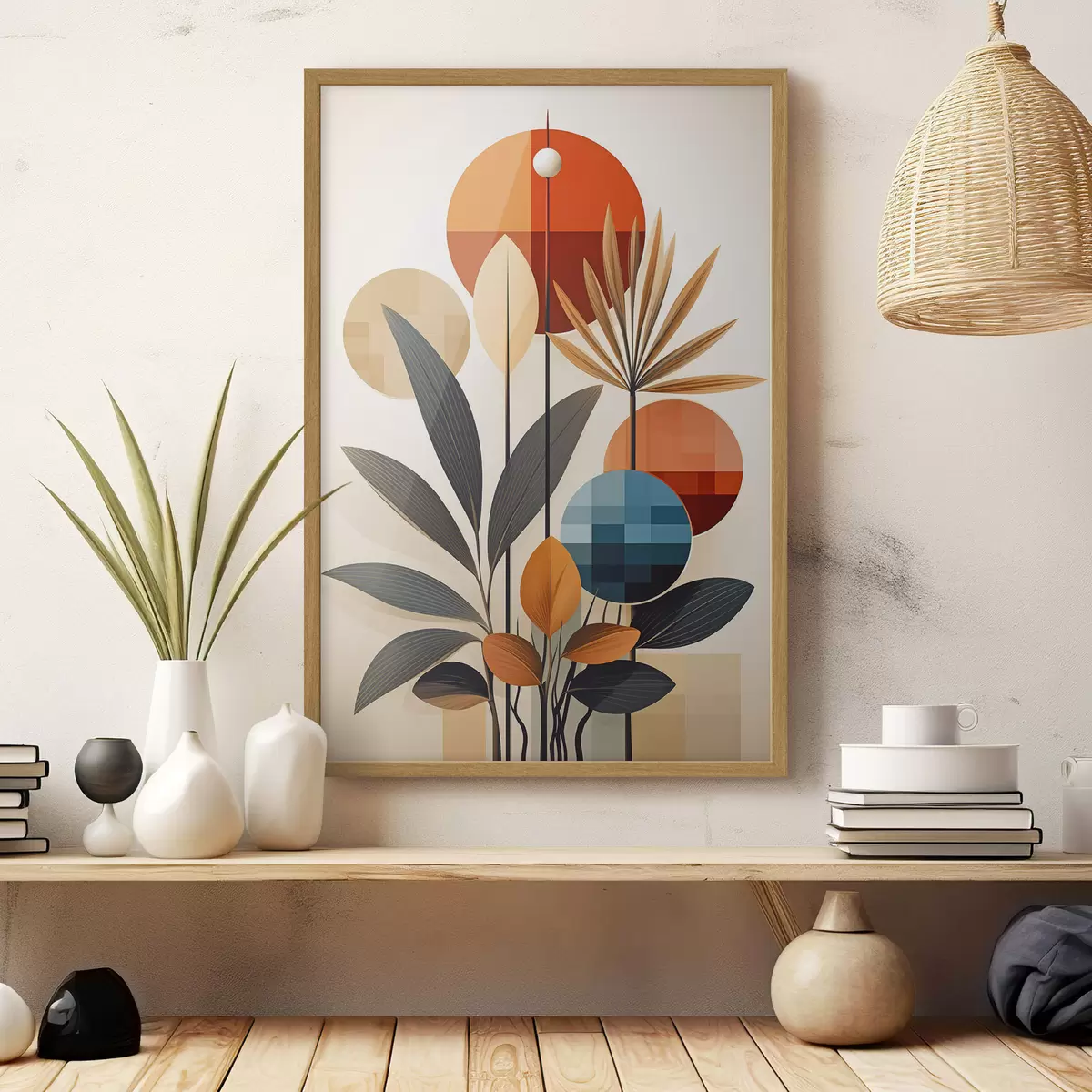 Poster Plantes géométriques abstraites f46576