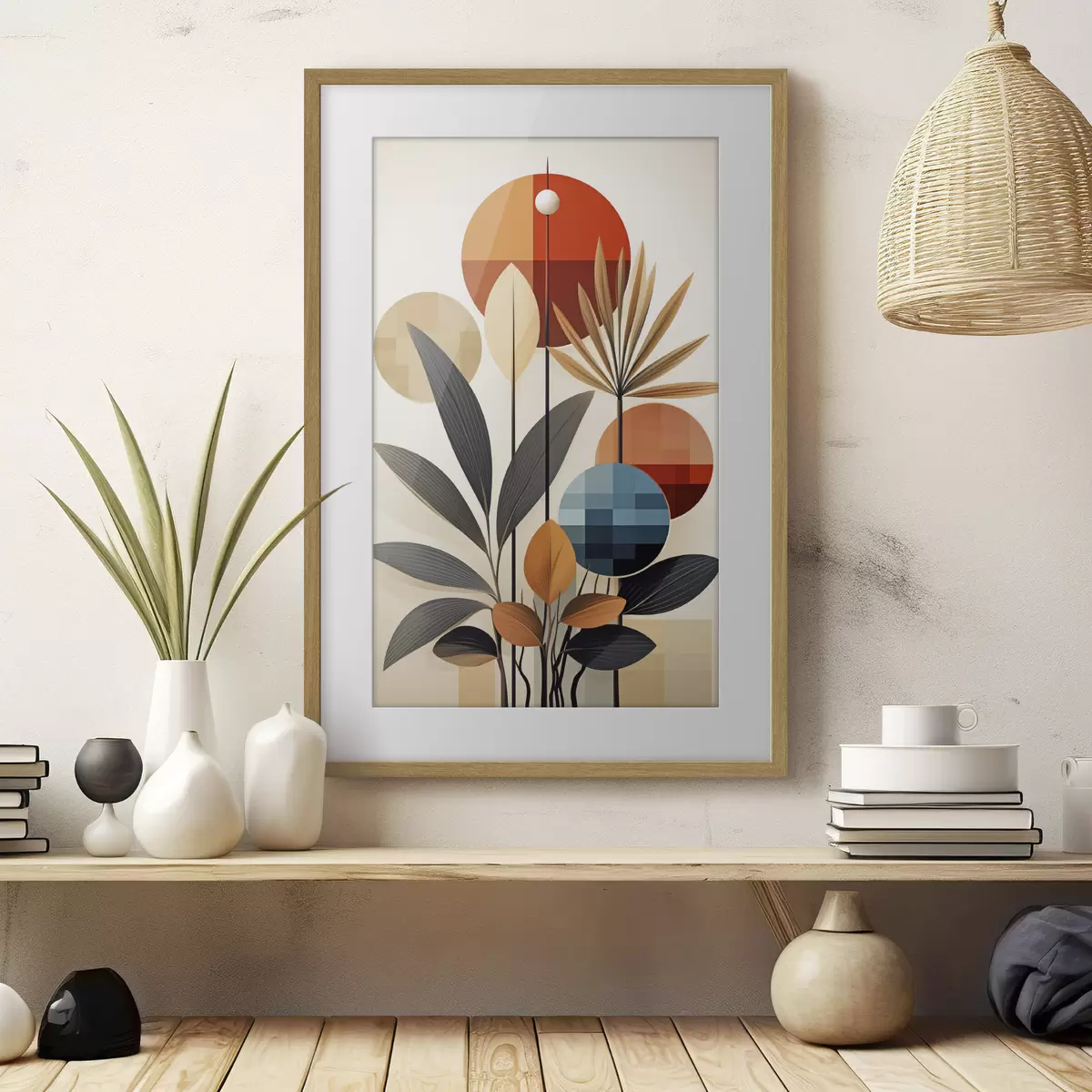 Poster Plantes géométriques abstraites f46576