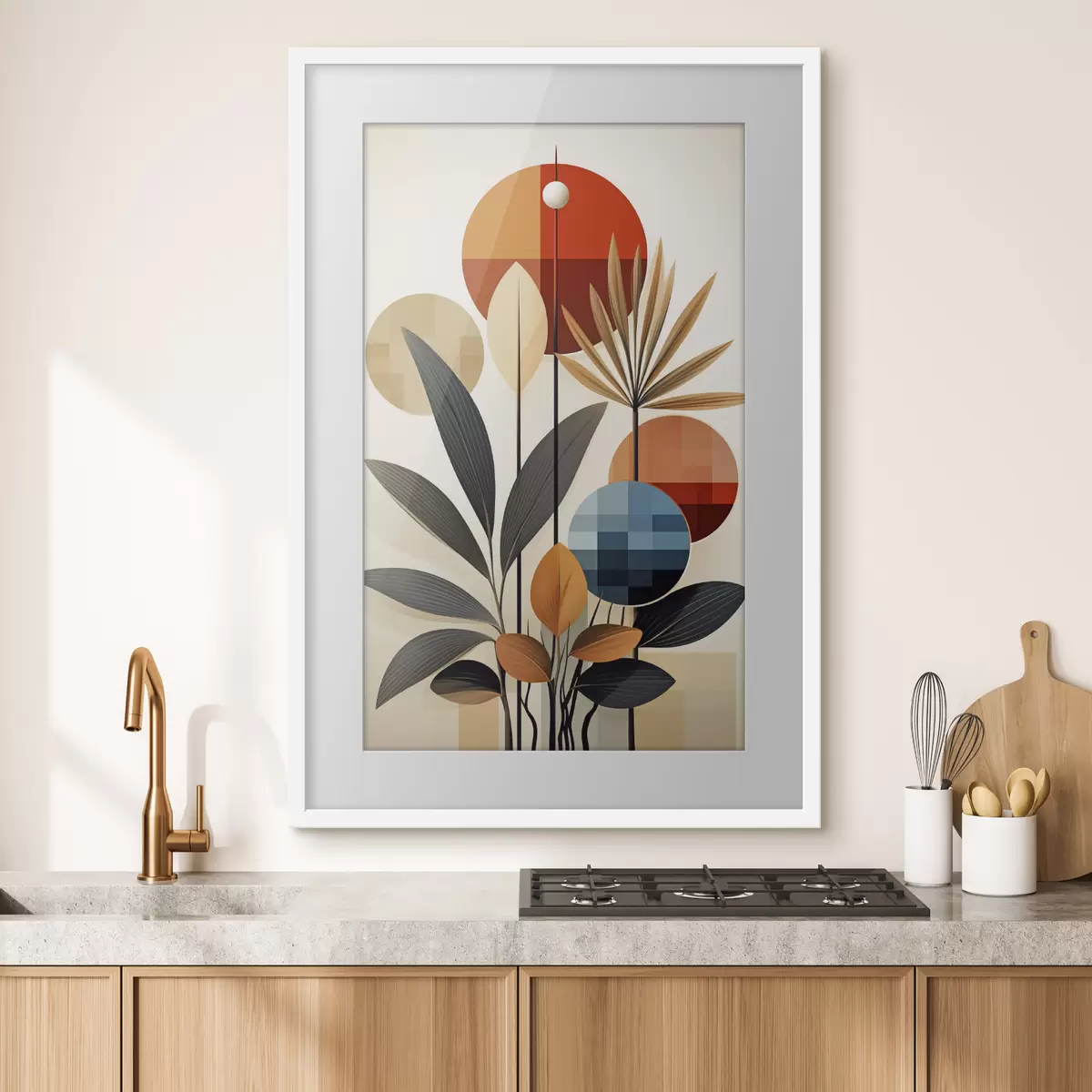 Poster Plantes géométriques abstraites f46576