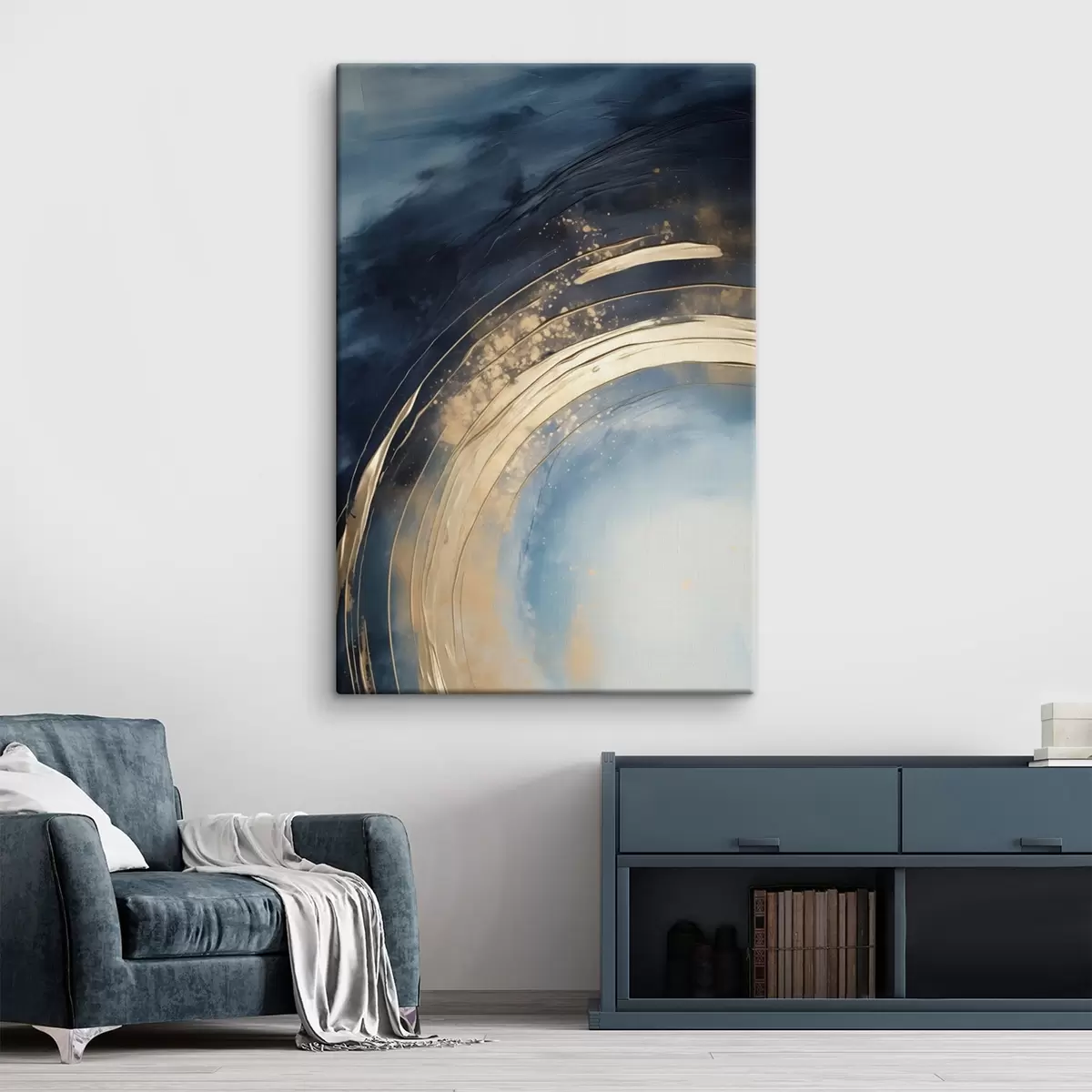 Tableau Anneau balayé avec centre clair et glaçure mouchetée s46488