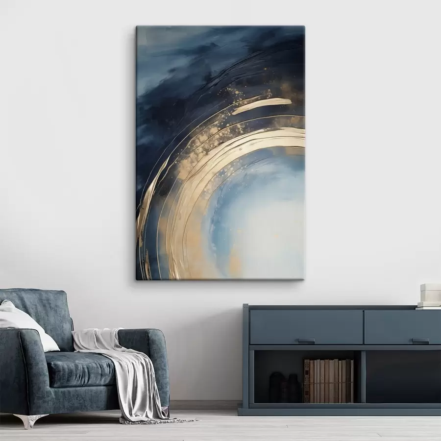 Tableau Anneau balayé avec centre clair et glaçure mouchetée s46488