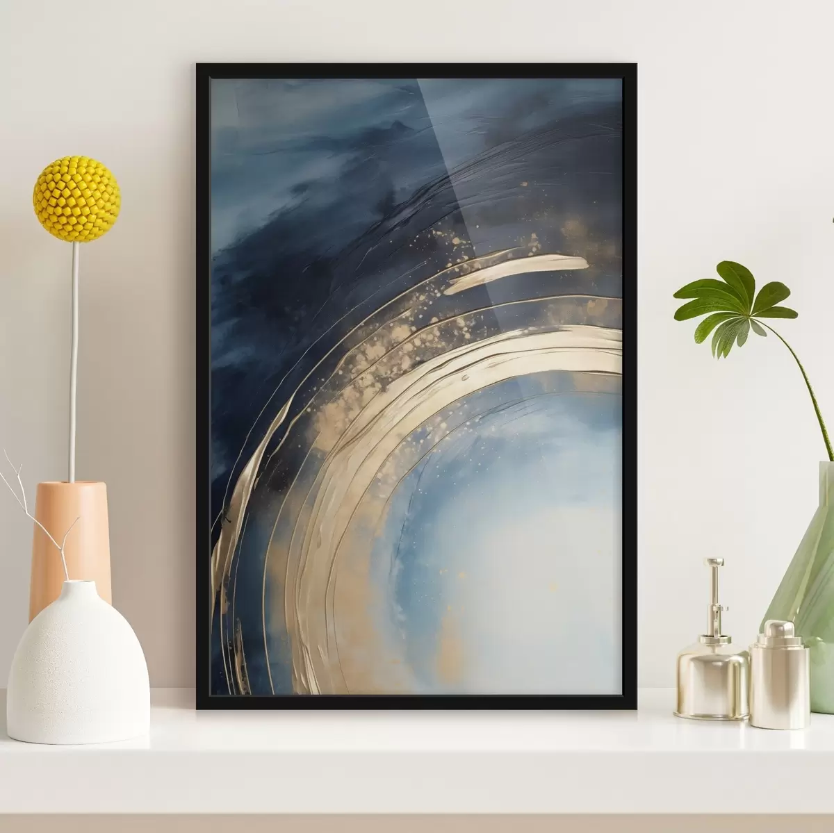 Poster Anneau balayé avec centre clair et glaçure mouchetée f46488