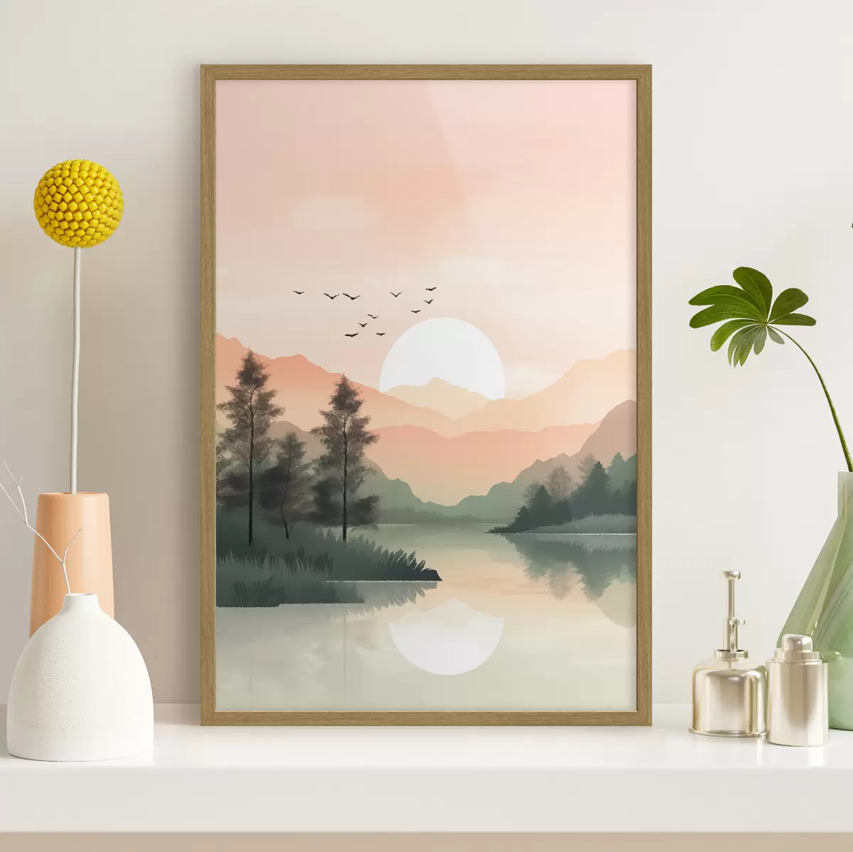 Poster Le lac salue le jour f46508