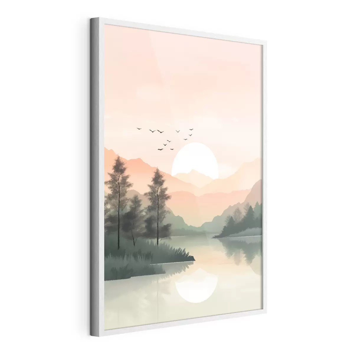 Poster Le lac salue le jour f46508