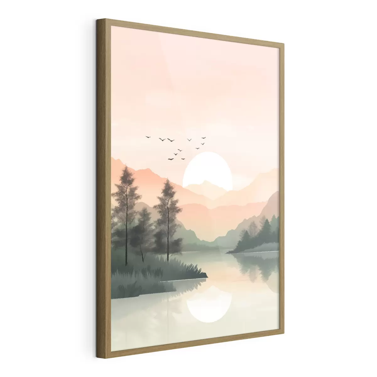 Poster Le lac salue le jour f46508