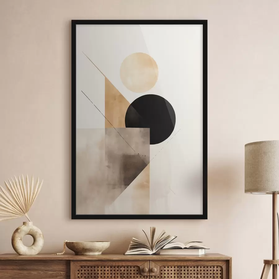 Papier peint Composition minimale : cercle, triangle et plans f46532